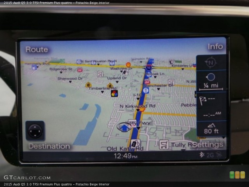 Pistachio Beige Interior Navigation for the 2015 Audi Q5 3.0 TFSI Premium Plus quattro #95501546