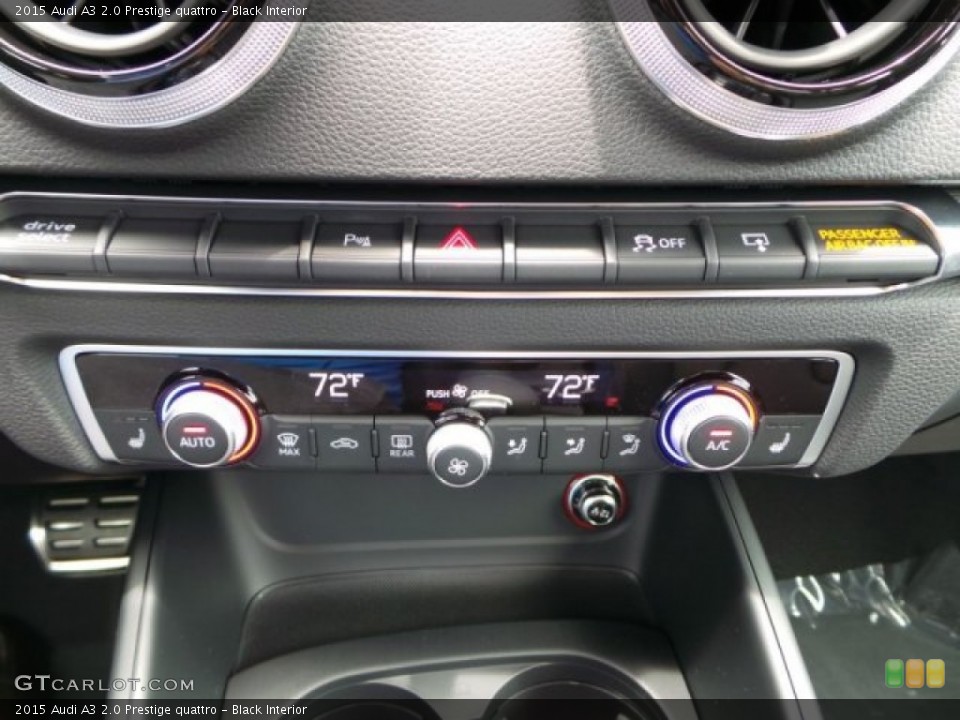 Black Interior Controls for the 2015 Audi A3 2.0 Prestige quattro #95502229