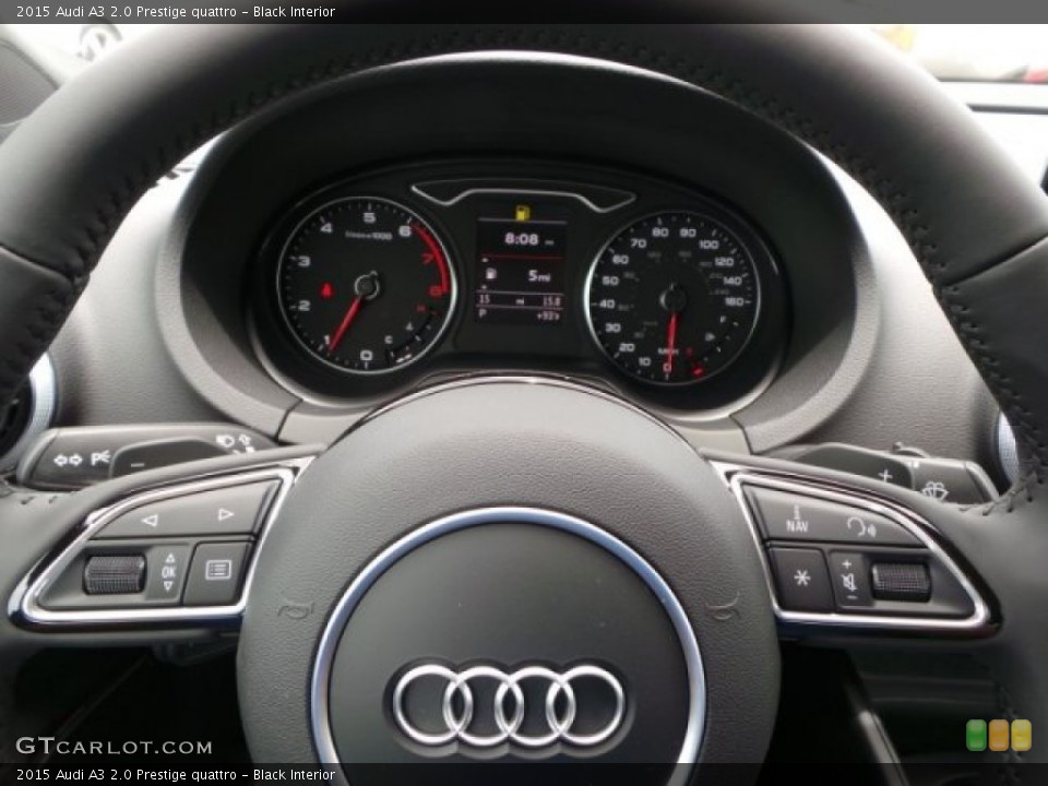 Black Interior Steering Wheel for the 2015 Audi A3 2.0 Prestige quattro #95502296