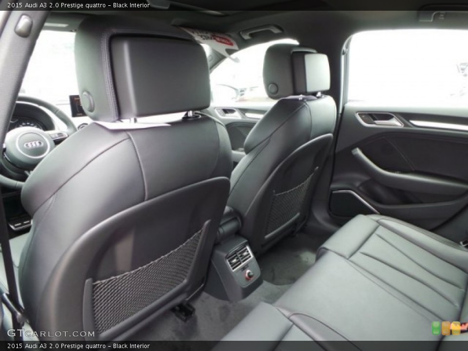 Black Interior Rear Seat for the 2015 Audi A3 2.0 Prestige quattro #95502353