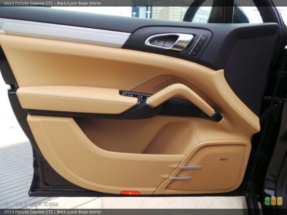 Black/Luxor Beige Interior Door Panel for the 2014 Porsche Cayenne GTS #95506586