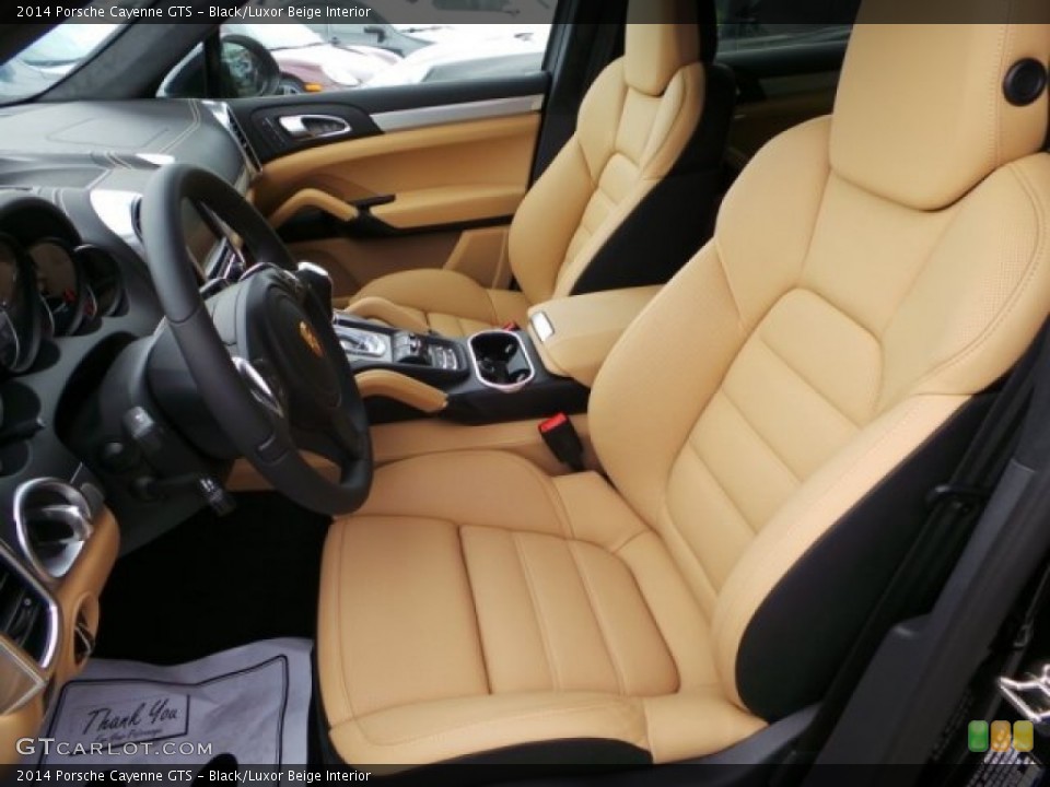 Black/Luxor Beige Interior Front Seat for the 2014 Porsche Cayenne GTS #95506622