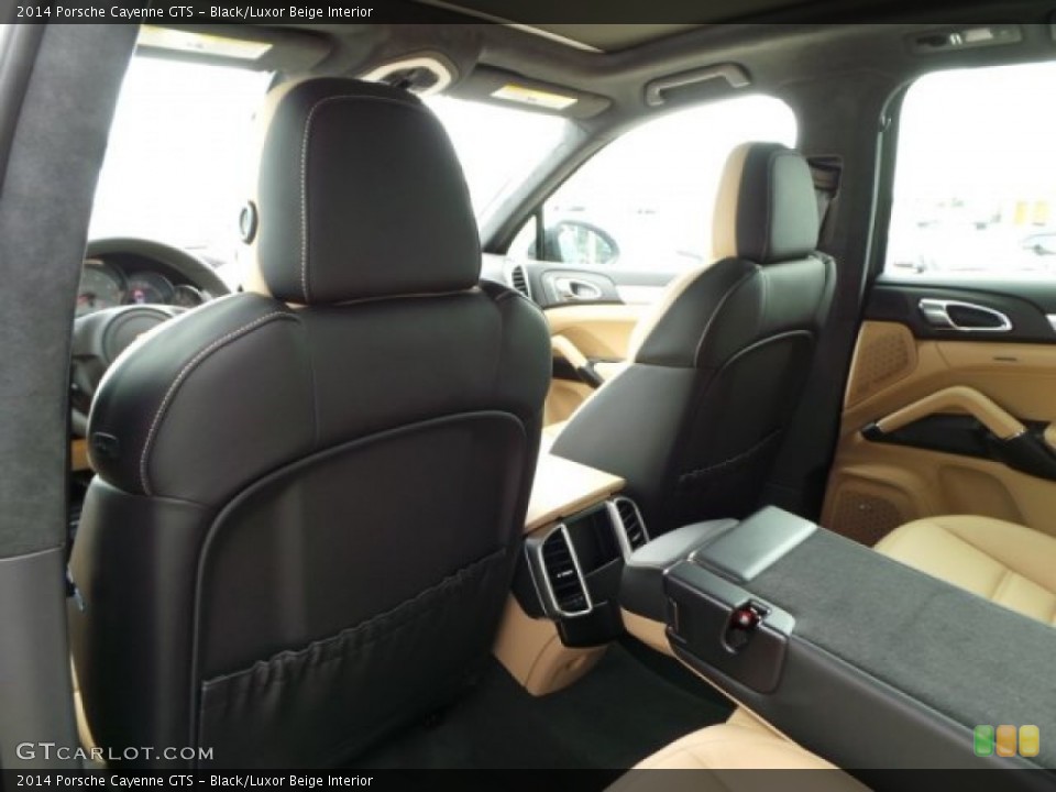 Black/Luxor Beige Interior Rear Seat for the 2014 Porsche Cayenne GTS #95506760