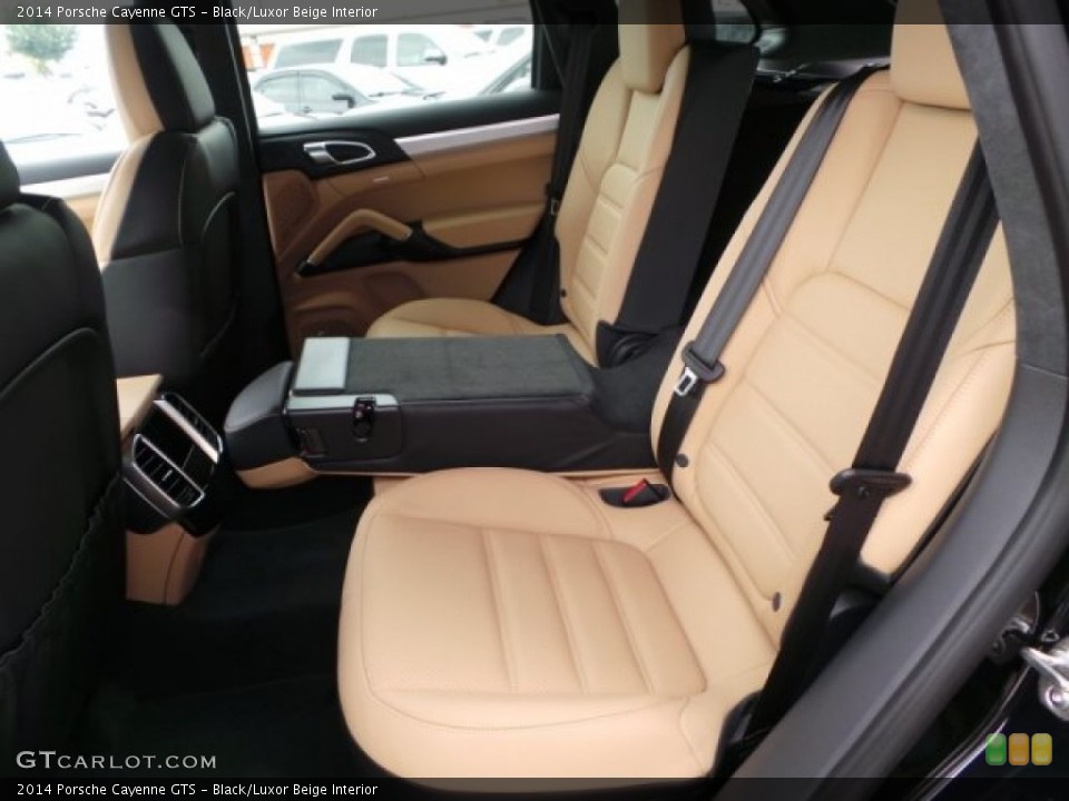 Black/Luxor Beige Interior Rear Seat for the 2014 Porsche Cayenne GTS #95506772