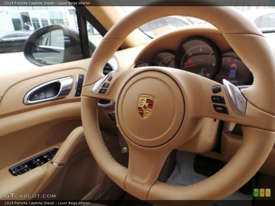 Luxor Beige Interior Steering Wheel for the 2014 Porsche Cayenne Diesel #95507657
