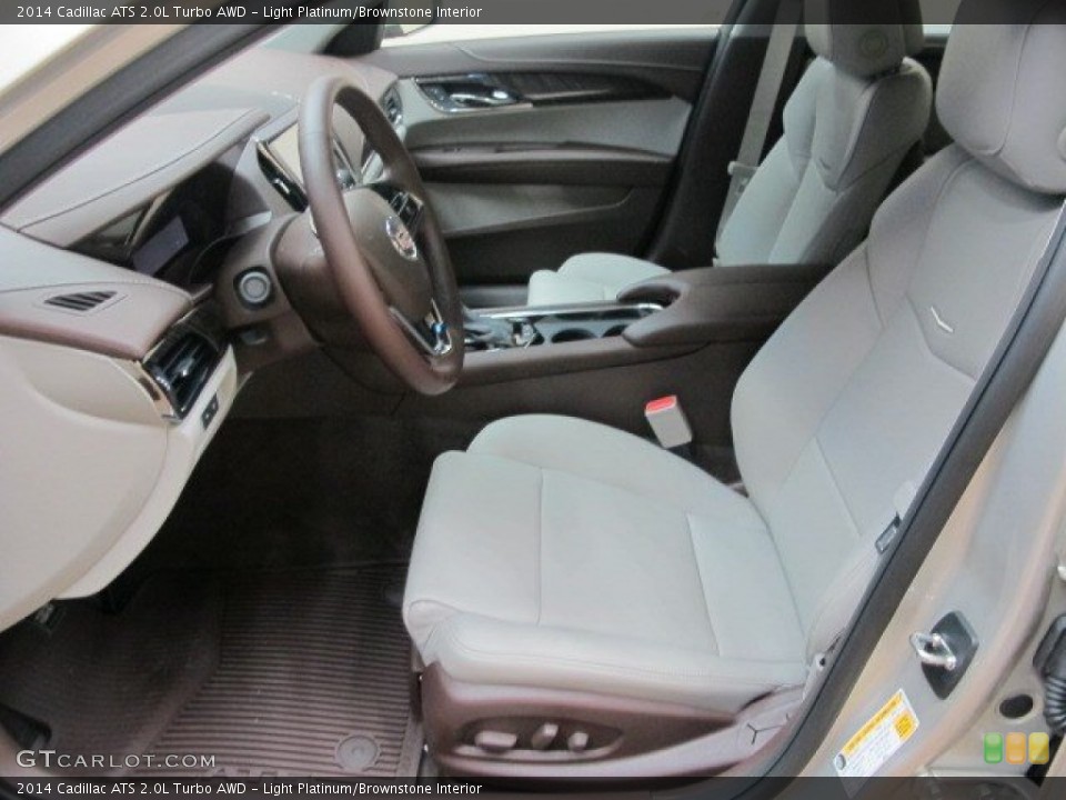 Light Platinum/Brownstone Interior Photo for the 2014 Cadillac ATS 2.0L Turbo AWD #95507771
