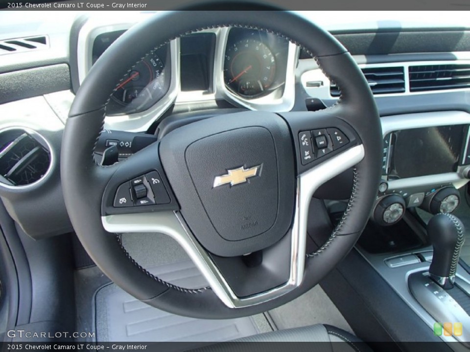 Gray Interior Steering Wheel for the 2015 Chevrolet Camaro LT Coupe #95513088