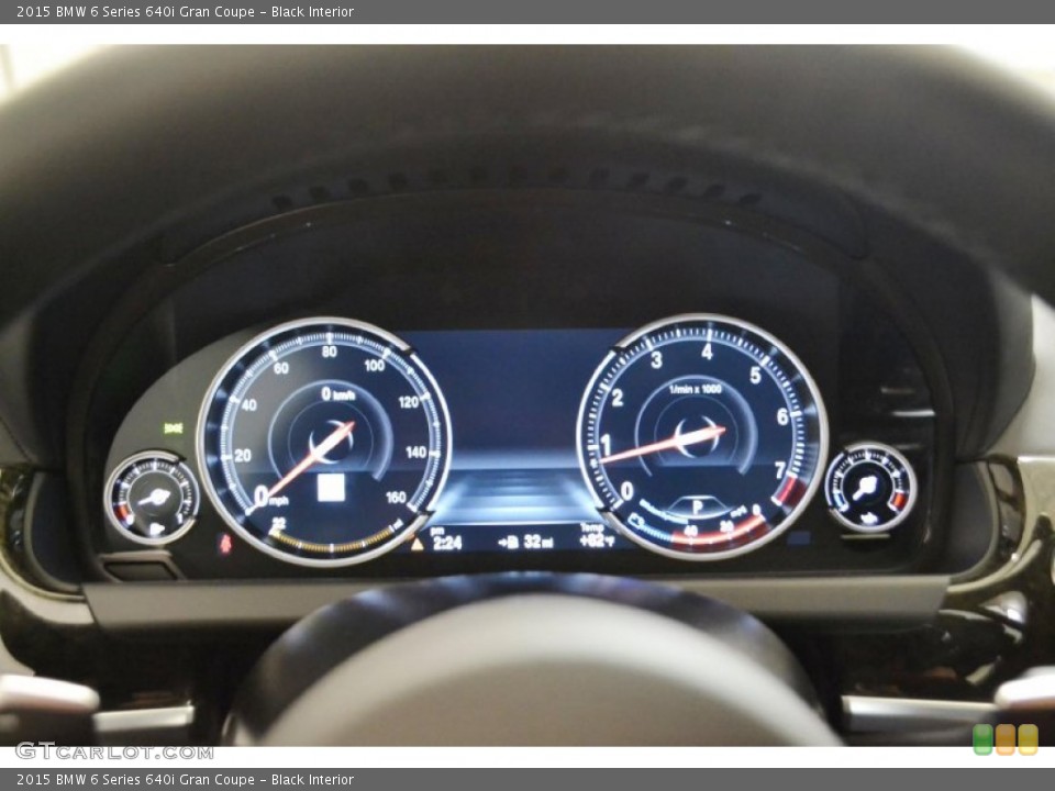 Black Interior Gauges for the 2015 BMW 6 Series 640i Gran Coupe #95518218
