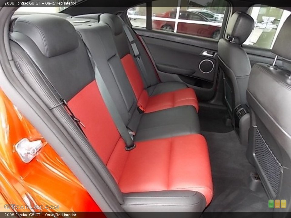 Onyx/Red Interior Rear Seat for the 2008 Pontiac G8 GT #95518545