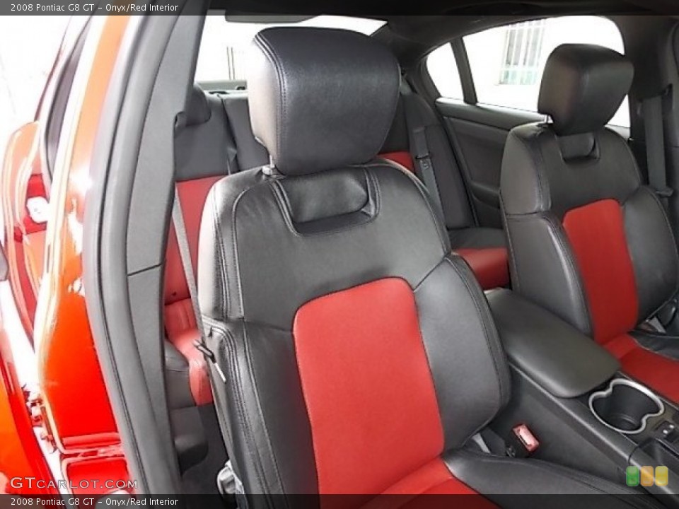Onyx/Red Interior Front Seat for the 2008 Pontiac G8 GT #95518623