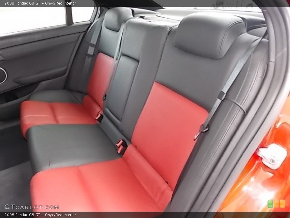 Onyx/Red Interior Rear Seat for the 2008 Pontiac G8 GT #95518773