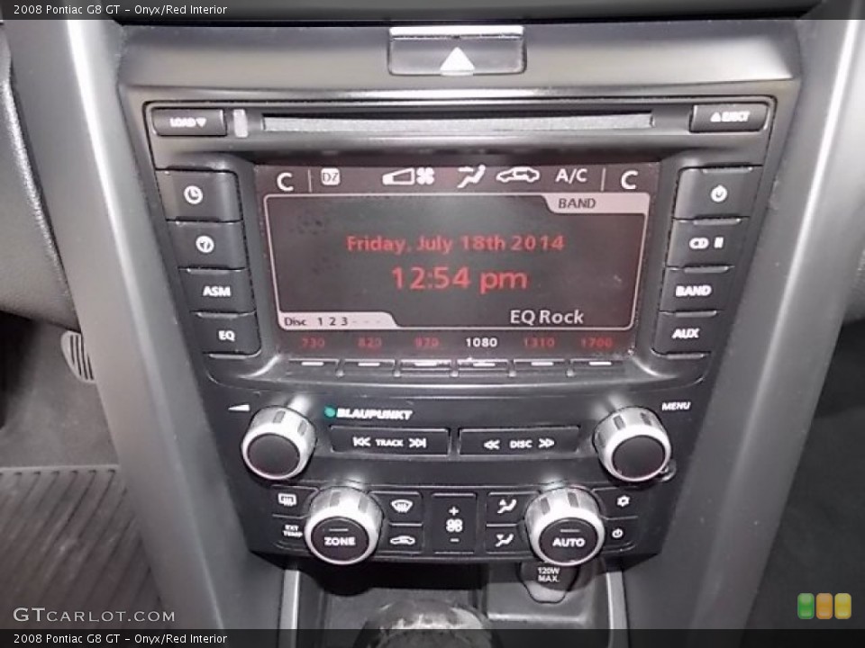 Onyx/Red Interior Controls for the 2008 Pontiac G8 GT #95519025