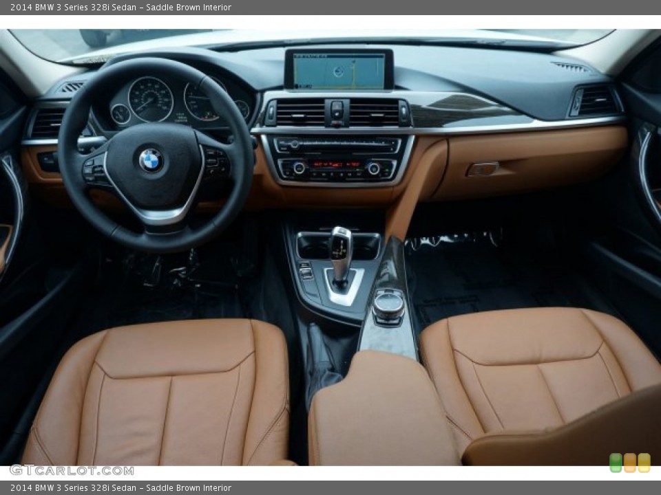 Saddle Brown Interior Dashboard for the 2014 BMW 3 Series 328i Sedan #95521404
