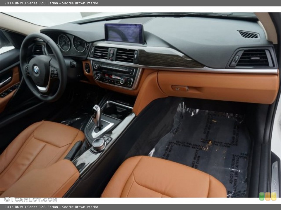 Saddle Brown Interior Dashboard for the 2014 BMW 3 Series 328i Sedan #95521419