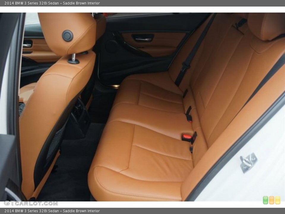 Saddle Brown Interior Rear Seat for the 2014 BMW 3 Series 328i Sedan #95521455