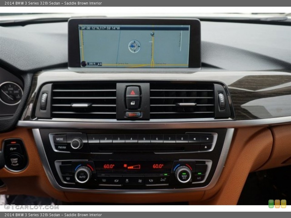 Saddle Brown Interior Navigation for the 2014 BMW 3 Series 328i Sedan #95521614