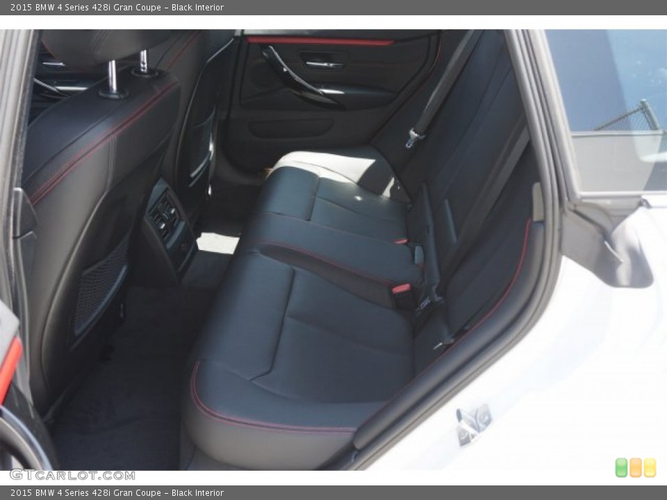 Black Interior Rear Seat for the 2015 BMW 4 Series 428i Gran Coupe #95522222
