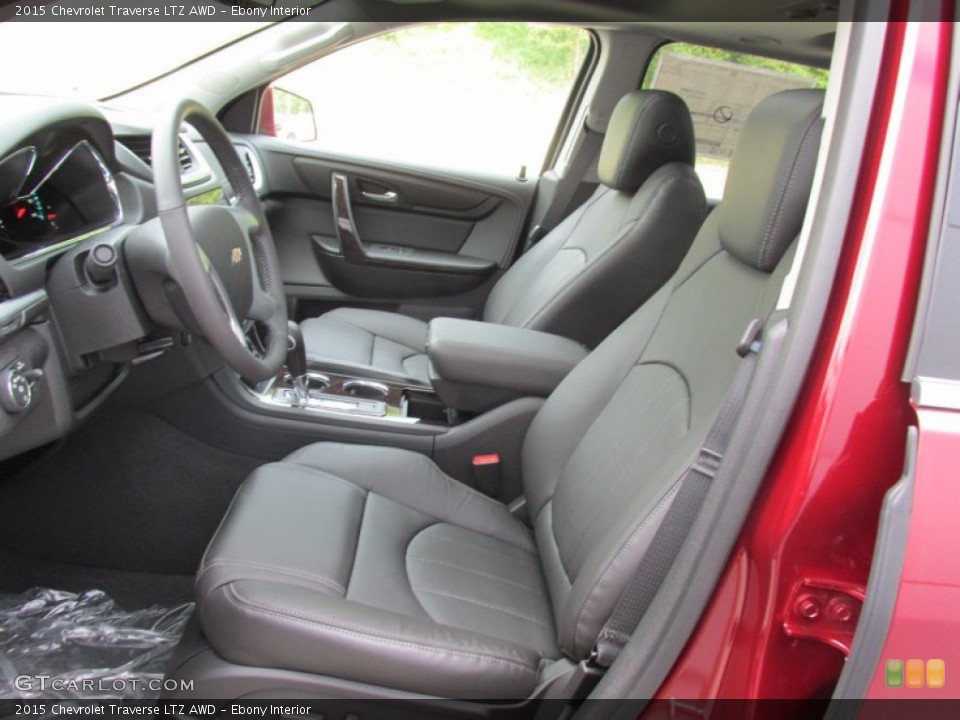Ebony Interior Front Seat for the 2015 Chevrolet Traverse LTZ AWD #95522667