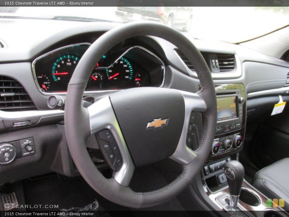 Ebony Interior Steering Wheel for the 2015 Chevrolet Traverse LTZ AWD #95522754