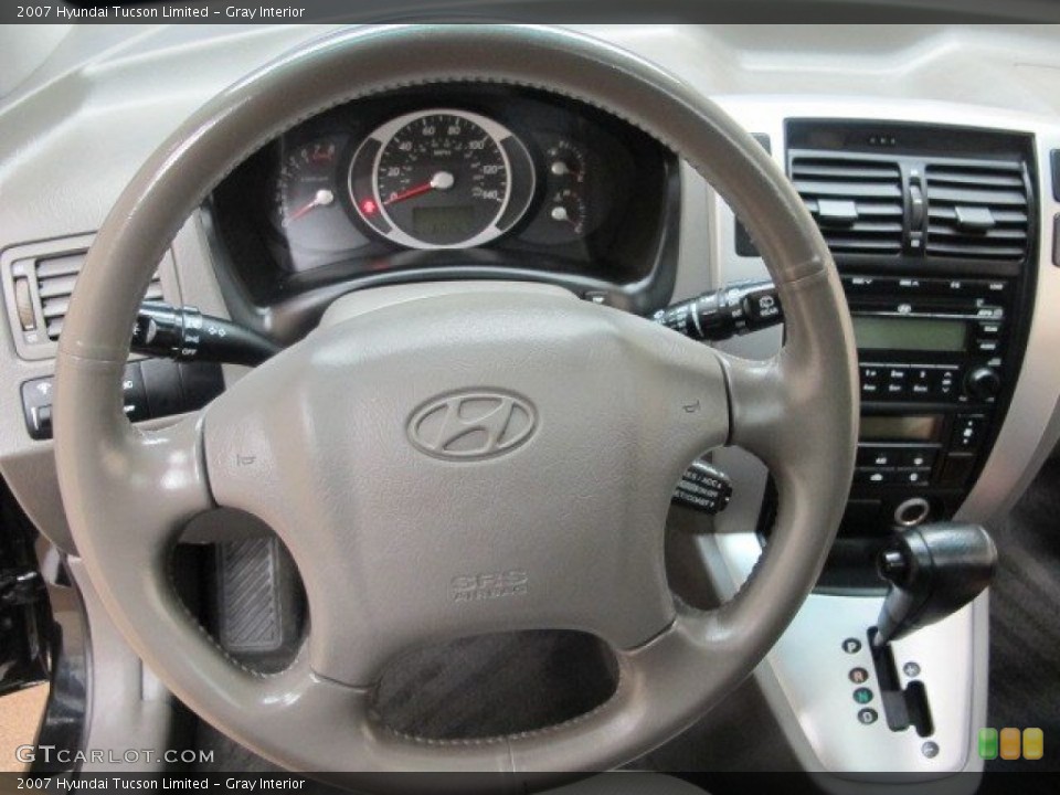 Gray Interior Steering Wheel for the 2007 Hyundai Tucson Limited #95542080