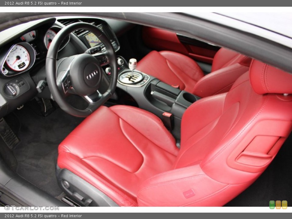 Red Interior Photo for the 2012 Audi R8 5.2 FSI quattro #95544216