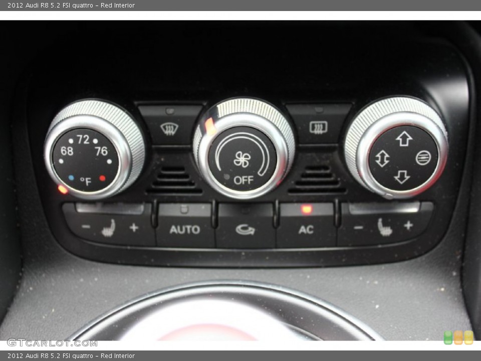 Red Interior Controls for the 2012 Audi R8 5.2 FSI quattro #95544306