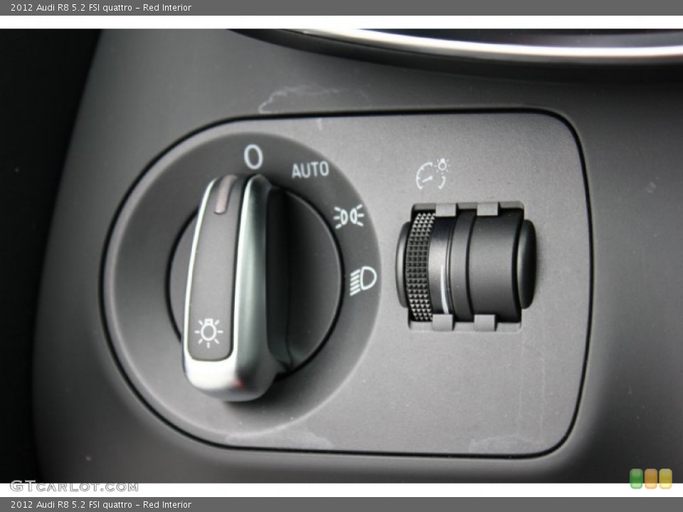 Red Interior Controls for the 2012 Audi R8 5.2 FSI quattro #95544549