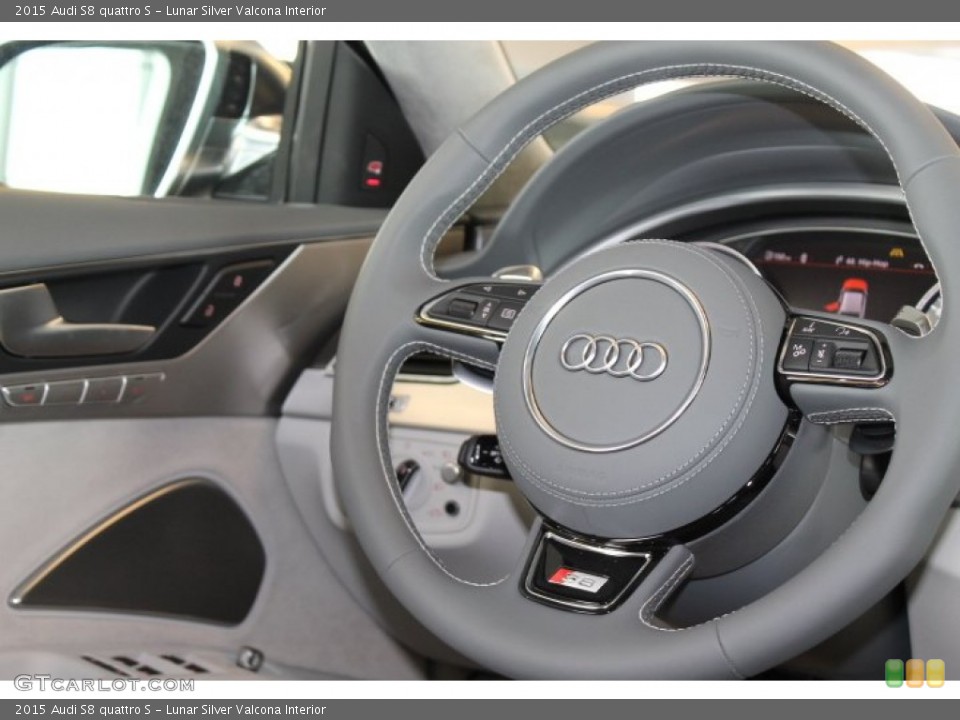 Lunar Silver Valcona Interior Steering Wheel for the 2015 Audi S8 quattro S #95545831