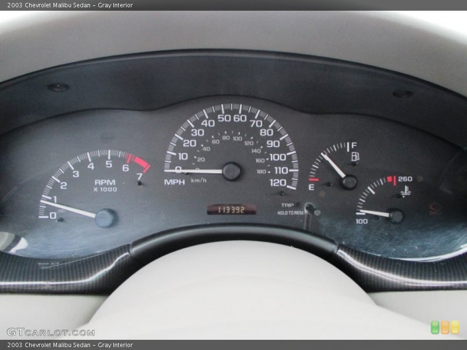 Gray Interior Gauges for the 2003 Chevrolet Malibu Sedan #95551248