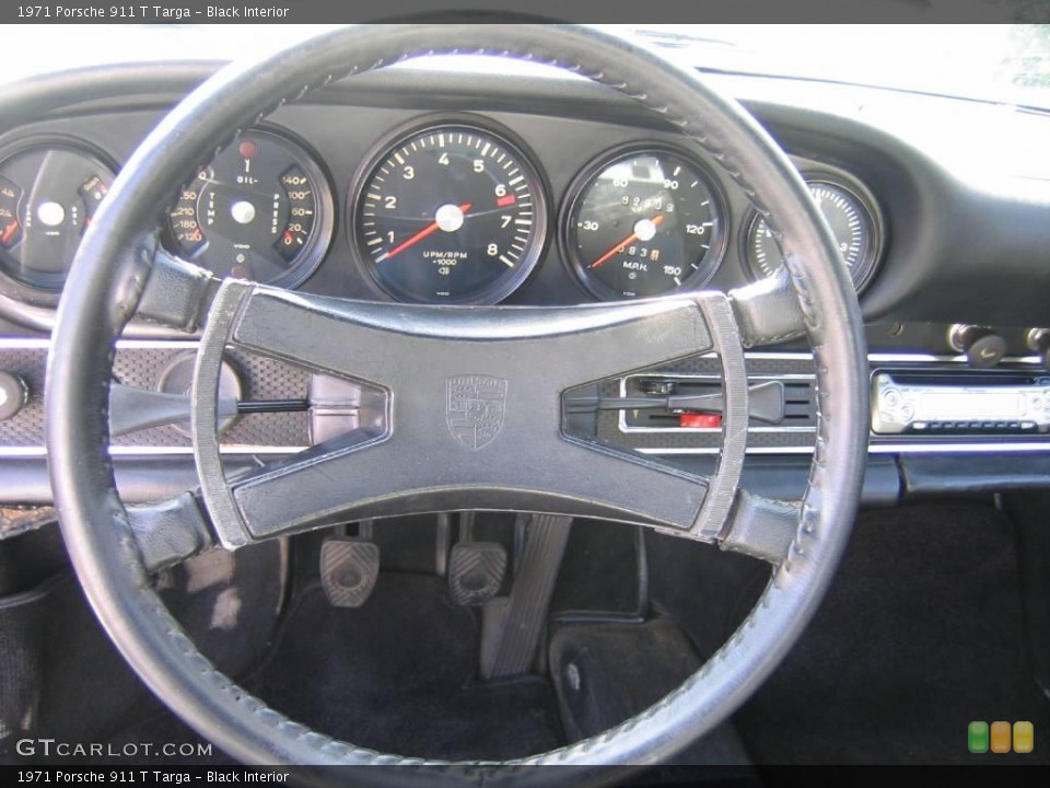 Black Interior Steering Wheel for the 1971 Porsche 911 T Targa #955517