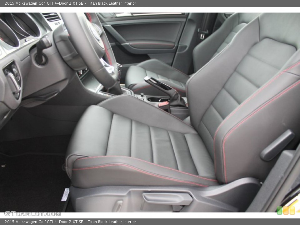 Titan Black Leather Interior Front Seat for the 2015 Volkswagen Golf GTI 4-Door 2.0T SE #95553834