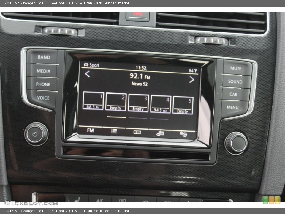 Titan Black Leather Interior Controls for the 2015 Volkswagen Golf GTI 4-Door 2.0T SE #95553864