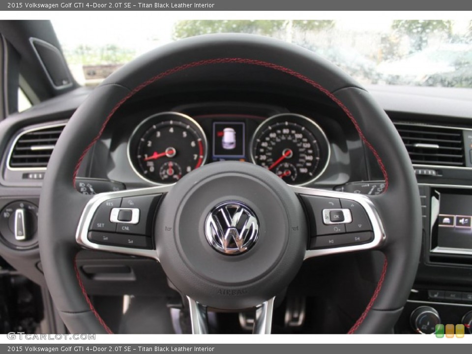 Titan Black Leather Interior Steering Wheel for the 2015 Volkswagen Golf GTI 4-Door 2.0T SE #95553897