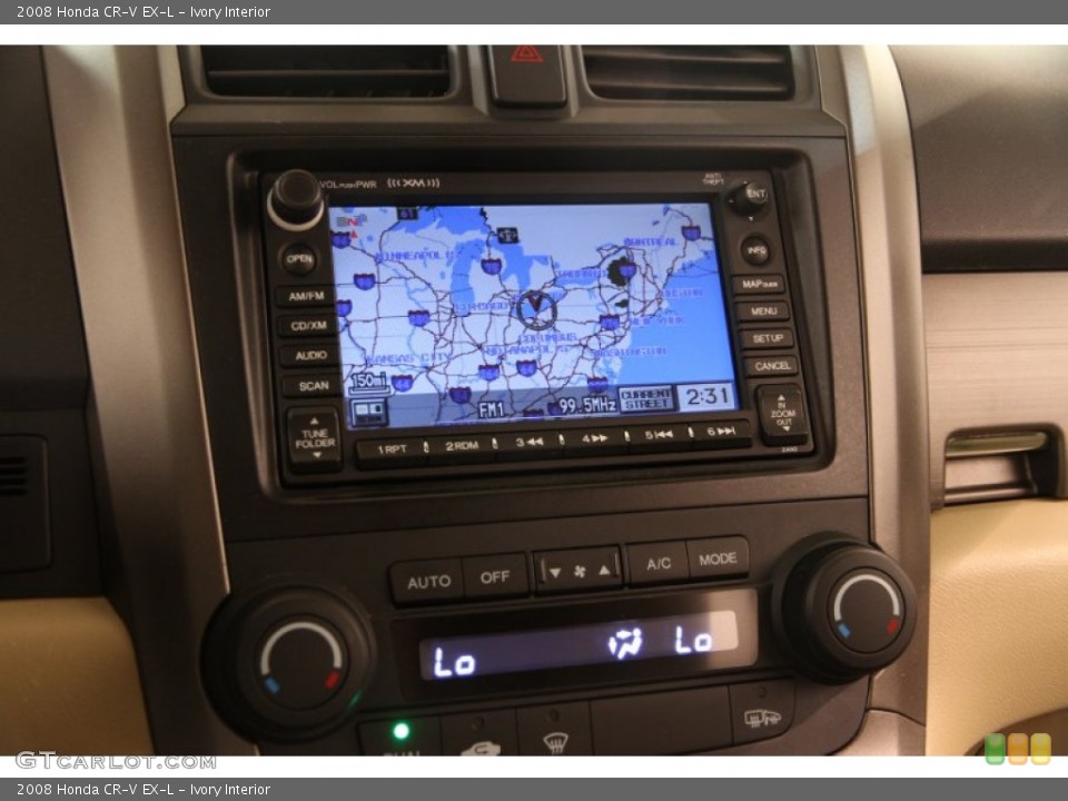 Ivory Interior Navigation for the 2008 Honda CR-V EX-L #95554842
