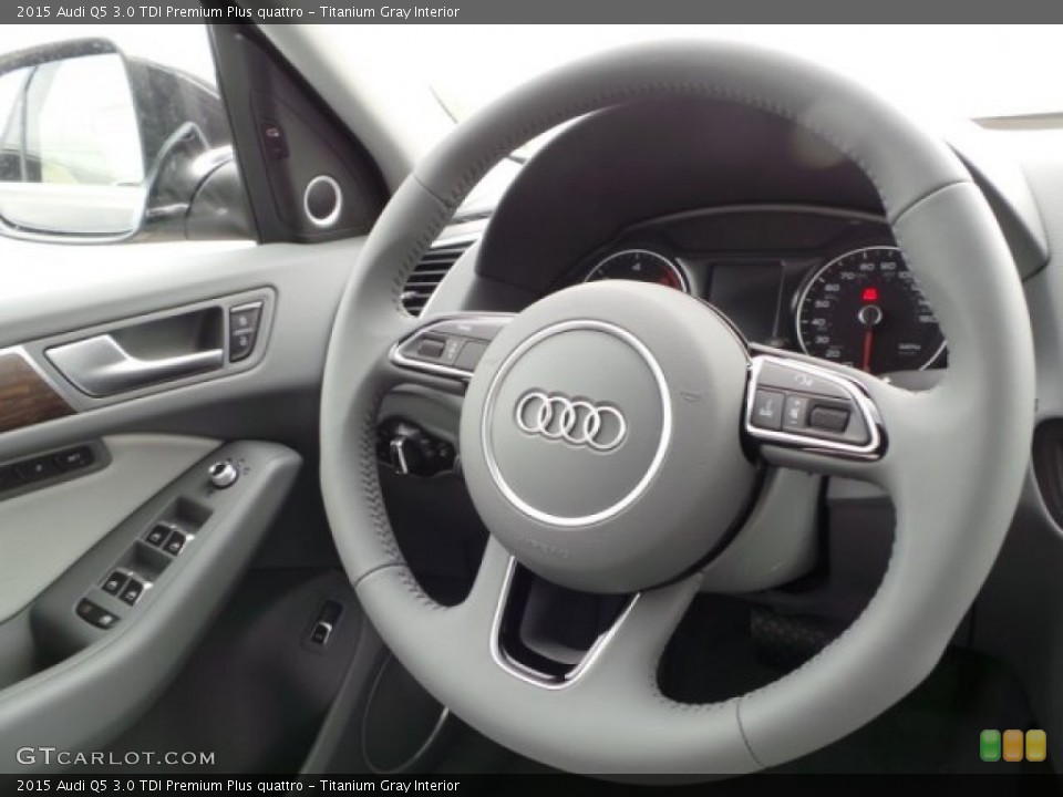 Titanium Gray Interior Steering Wheel for the 2015 Audi Q5 3.0 TDI Premium Plus quattro #95560259