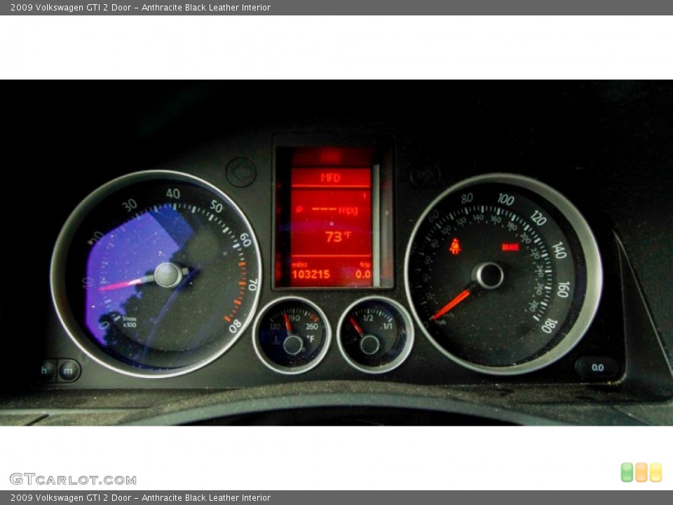 Anthracite Black Leather Interior Gauges for the 2009 Volkswagen GTI 2 Door #95583189