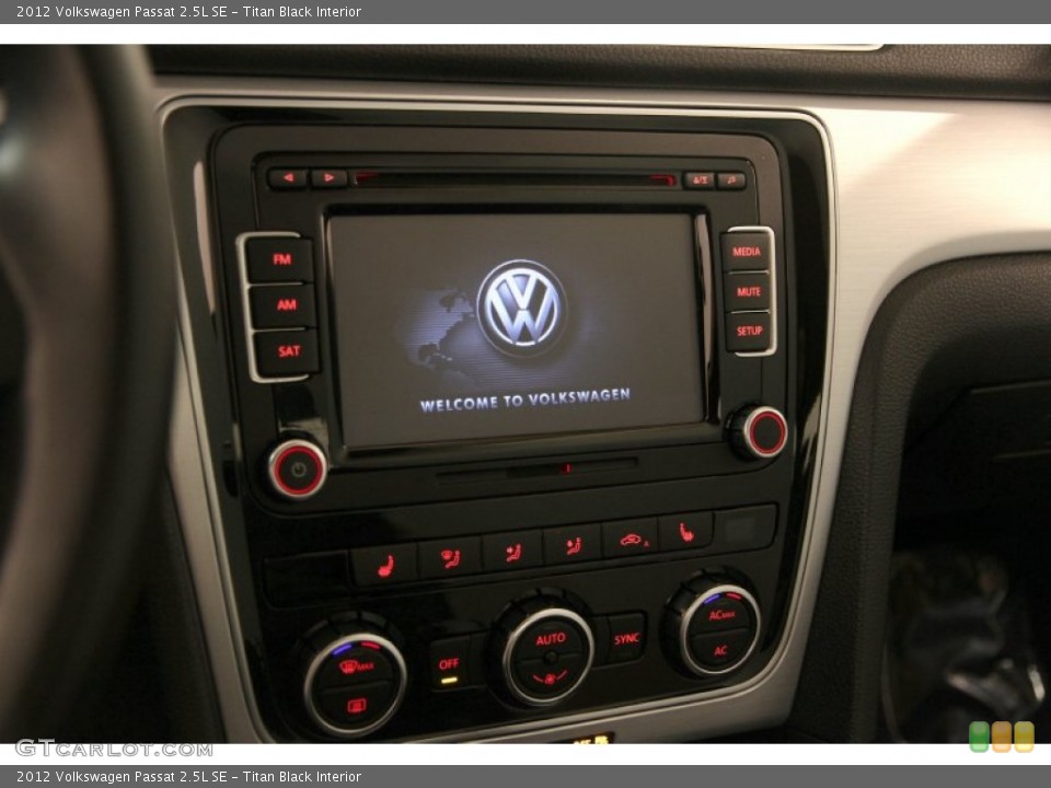 Titan Black Interior Controls for the 2012 Volkswagen Passat 2.5L SE #95592025