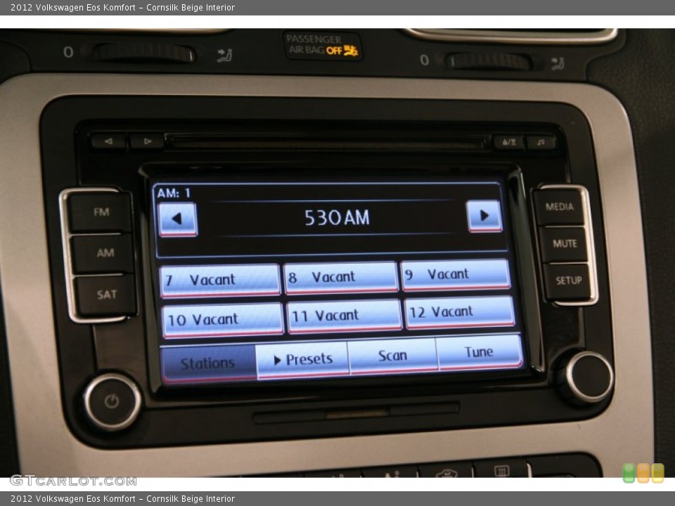 Cornsilk Beige Interior Controls for the 2012 Volkswagen Eos Komfort #95592655
