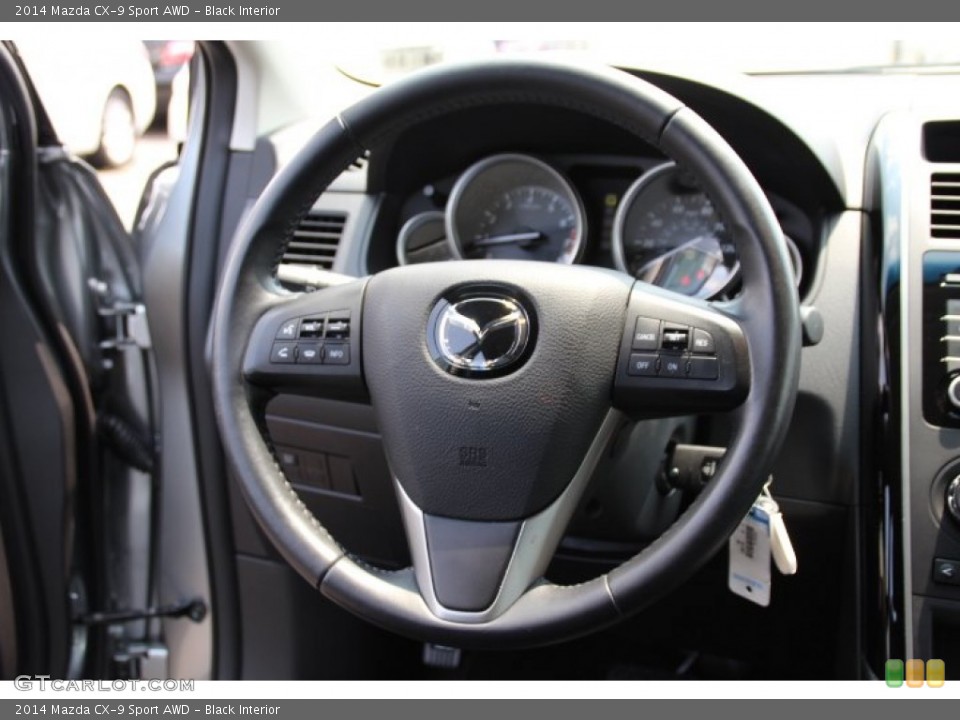Black Interior Steering Wheel for the 2014 Mazda CX-9 Sport AWD #95601421