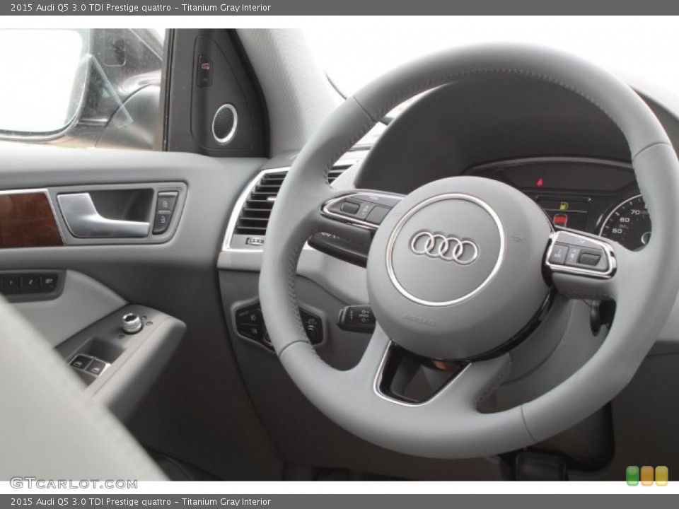 Titanium Gray Interior Steering Wheel for the 2015 Audi Q5 3.0 TDI Prestige quattro #95609930