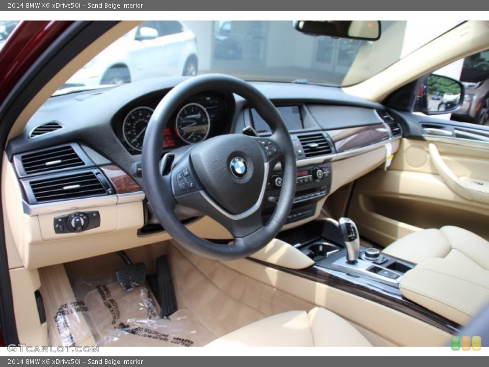 Sand Beige Interior Photo for the 2014 BMW X6 xDrive50i #95615588