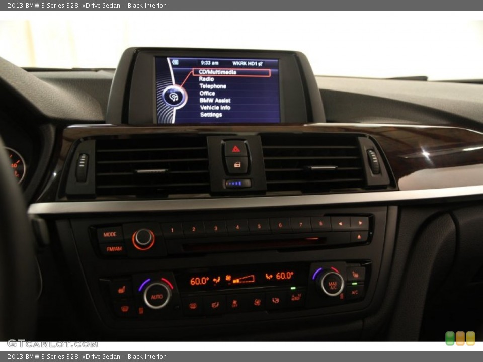 Black Interior Controls for the 2013 BMW 3 Series 328i xDrive Sedan #95616461