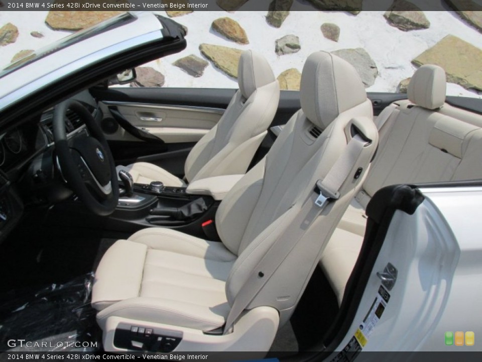 Venetian Beige Interior Front Seat for the 2014 BMW 4 Series 428i xDrive Convertible #95616497