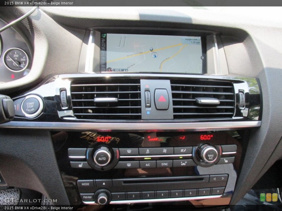 Beige Interior Controls for the 2015 BMW X4 xDrive28i #95617643