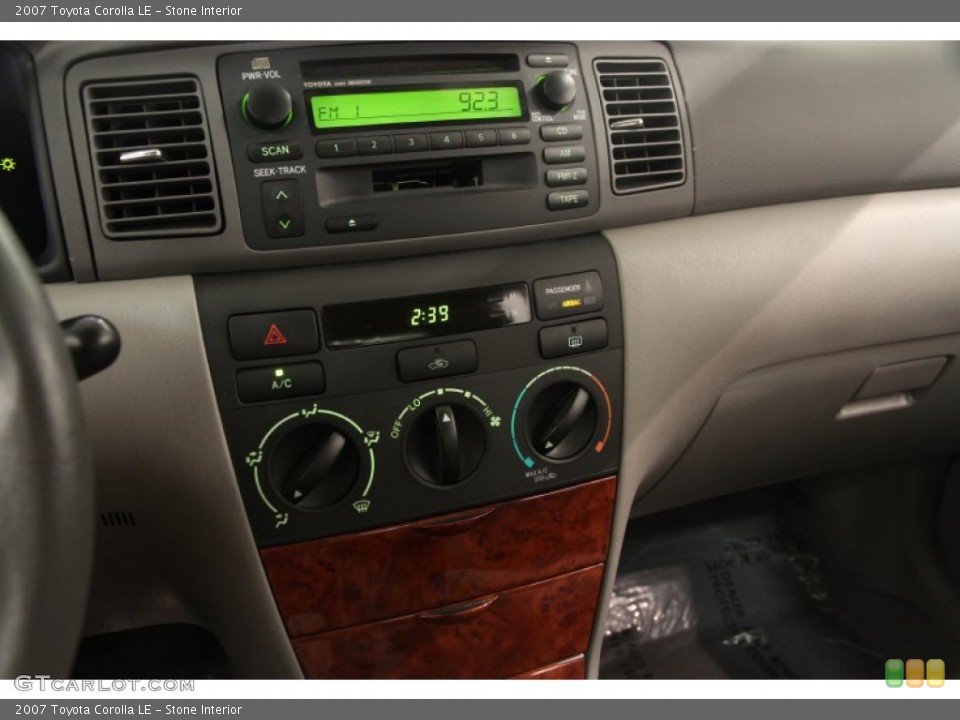 Stone Interior Controls for the 2007 Toyota Corolla LE #95618717