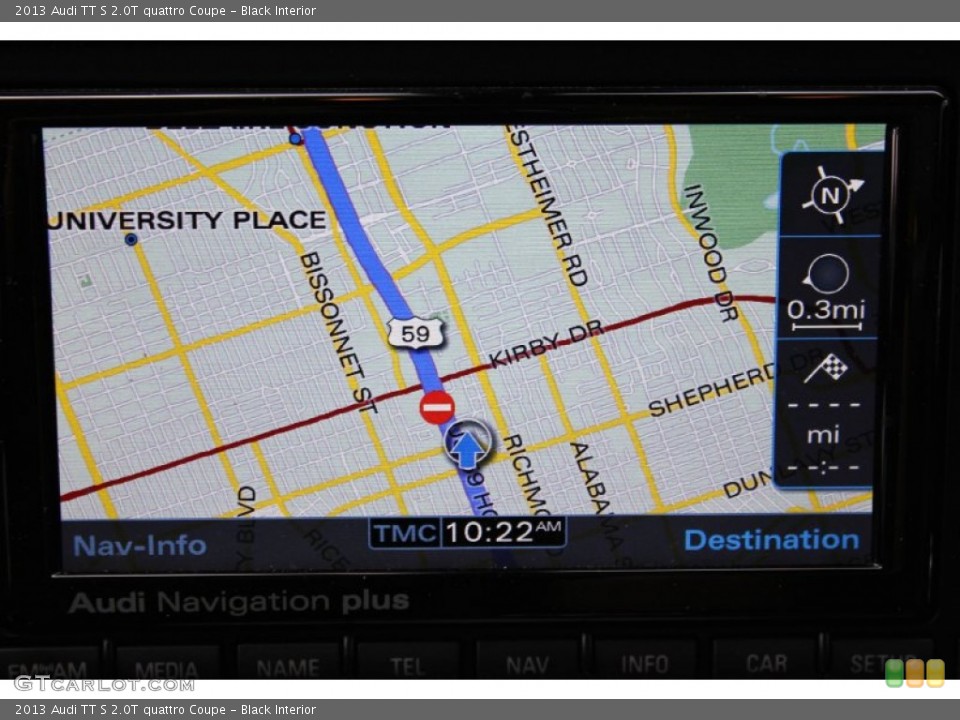 Black Interior Navigation for the 2013 Audi TT S 2.0T quattro Coupe #95639552