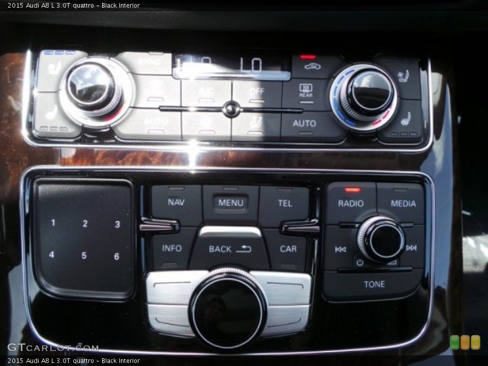 Black Interior Controls for the 2015 Audi A8 L 3.0T quattro #95639723