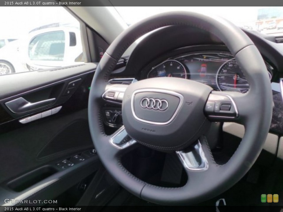 Black Interior Steering Wheel for the 2015 Audi A8 L 3.0T quattro #95639849