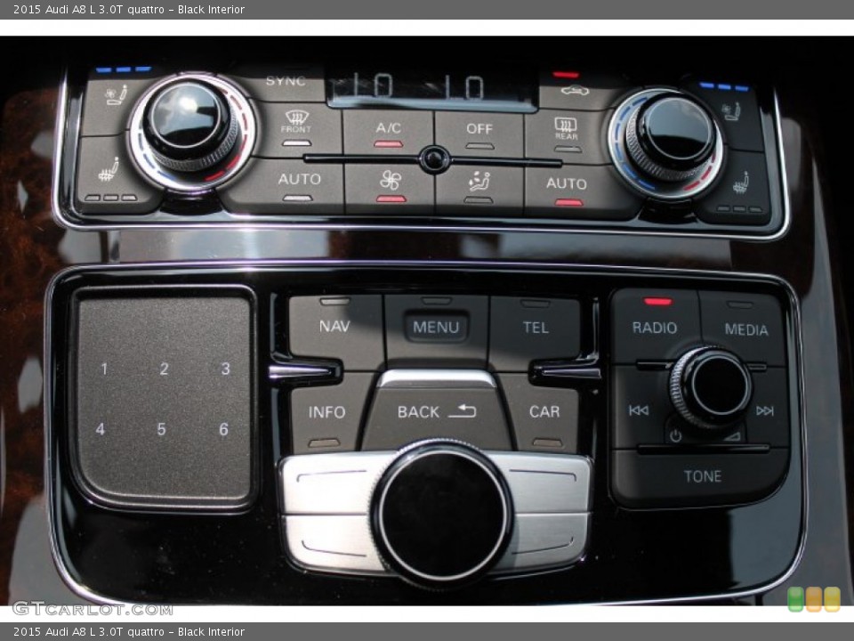 Black Interior Controls for the 2015 Audi A8 L 3.0T quattro #95647943