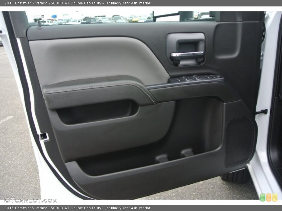 Jet Black/Dark Ash Interior Door Panel for the 2015 Chevrolet Silverado 2500HD WT Double Cab Utility #95647991
